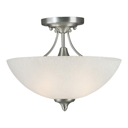 Family Number 419 Two Light Semi Flush Mount in Brushed Nickel (112|2378-02-55)