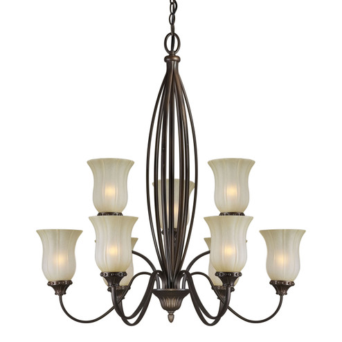 Family Number 425 Nine Light Chandelier in Antique Bronze (112|2333-09-32)