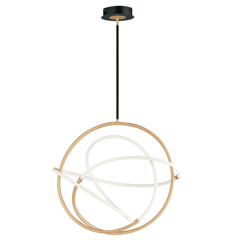 Mobius LED Pendant in Black / Gold (86|E25096-01BKGLD)