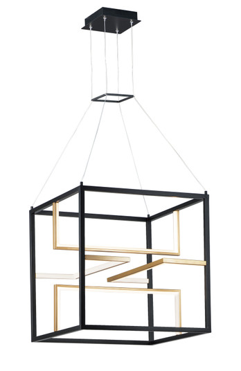 Chamber LED Pendant in Black / Gold (86|E21226-BKGLD)