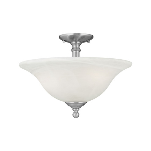 Riva Three Light Semi Flush Mount in Brushed Nickel (45|SL869678)