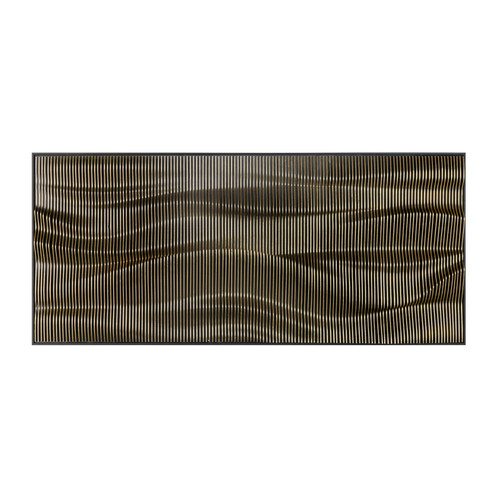 Wave Wood Wall Art in Gold (45|H0036-9735)