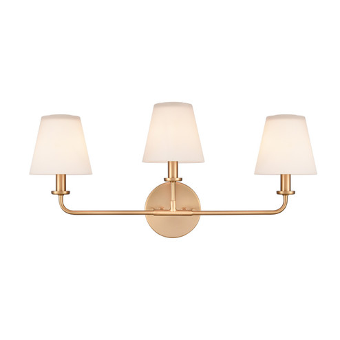 Minerva Three Light Vanity in Brushed Gold (45|EC90054/3)