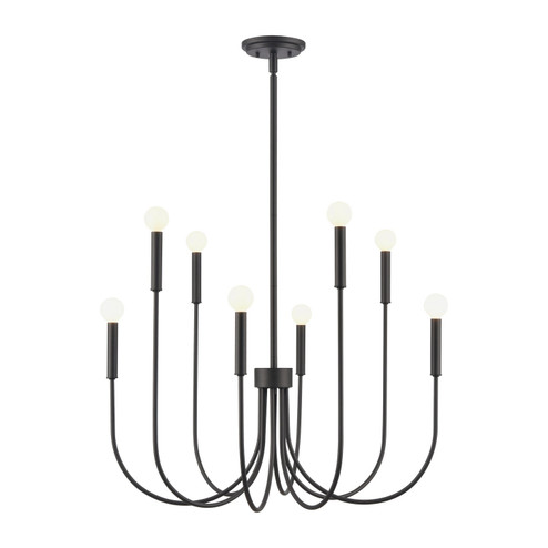 Ulla Eight Light Chandelier in Matte Black (45|EC89865/8)