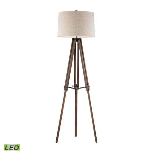 Wooden Brace LED Floor Lamp in Walnut (45|D2817-LED)