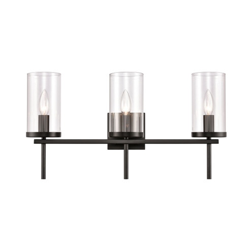 Oakland Three Light Vanity in Black (45|CN290316)