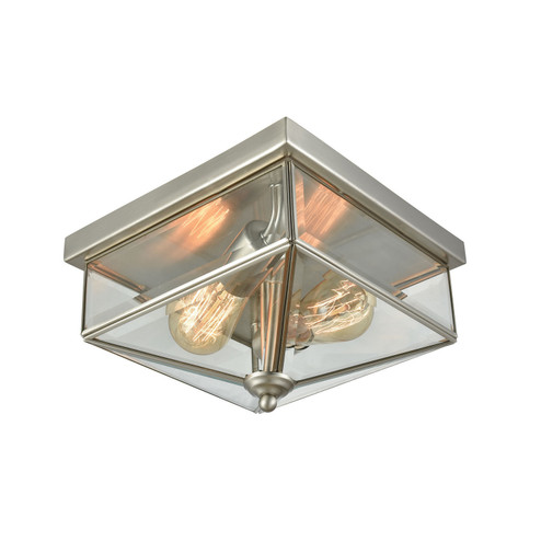 Lankford Two Light Flush Mount in Brushed Nickel (45|CE9202365)