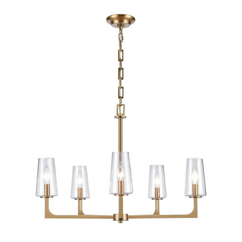 Fitzroy Five Light Chandelier in Lacquered Brass (45|89975/5)