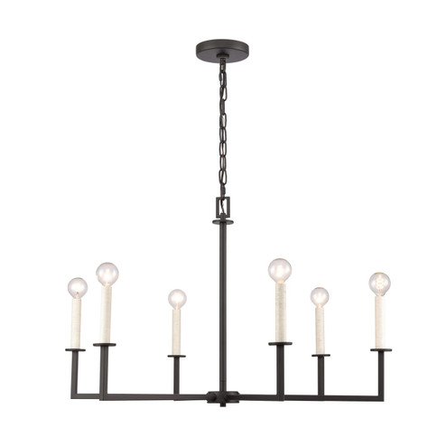 Dunne Six Light Chandelier in Matte Black (45|89876/6)