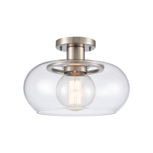 Clement One Light Semi Flush Mount in Antique Nickel (45|89754/1)