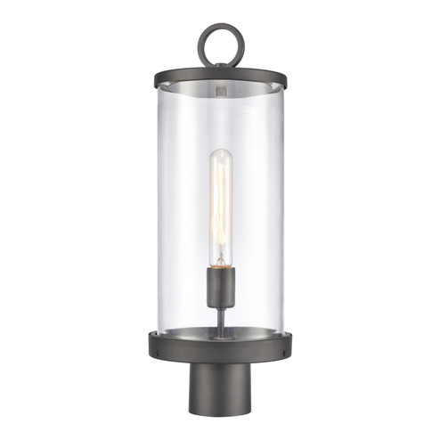 Hopkins One Light Outdoor Post Mount in Charcoal Black (45|89496/1)