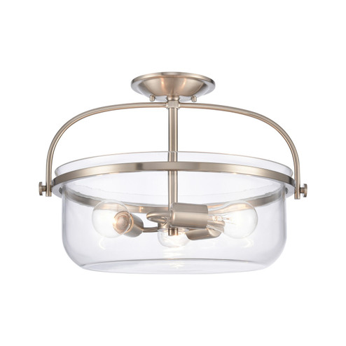 Wentworth Three Light Semi Flush Mount in Brushed Nickel (45|89453/3)