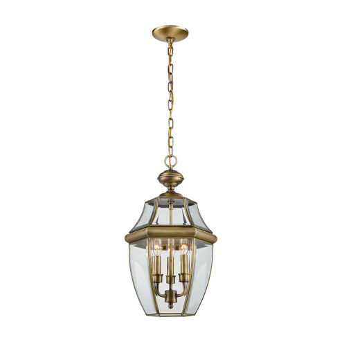 Ashford Three Light Outdoor Pendant in Antique Brass (45|8603EH/89)