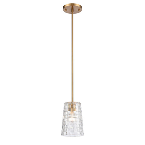 Lightweave One Light Mini Pendant in Satin Brass (45|82175/1)