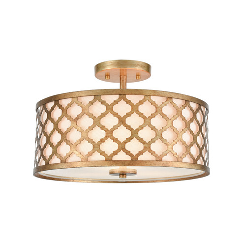 Arabesque Three Light Semi Flush Mount in Bronzed Gold (45|75135/3)