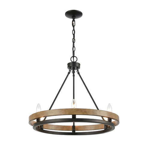 Ramsey Six Light Chandelier in Matte Black (45|75056/6)