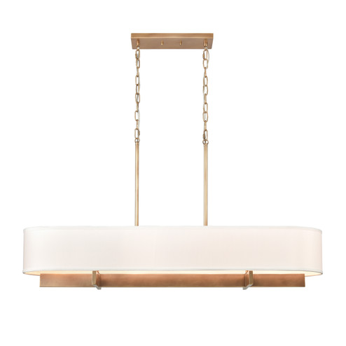 Murtha Four Light Linear Chandelier in Natural Brass (45|69786/4)