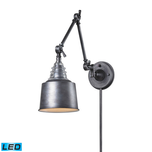 Insulator Glass LED Wall Sconce in Weathered Zinc (45|66825-1-LED)