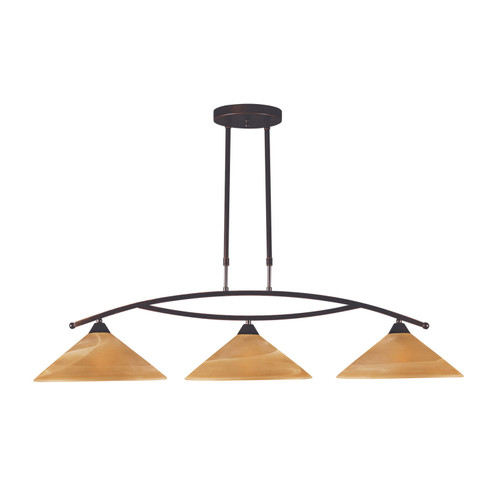 Elysburg Three Light Linear Chandelier in Aged Bronze (45|6552/3)