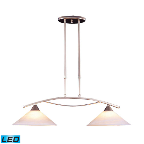 Elysburg LED Linear Chandelier in Satin Nickel (45|6501/2-LED)