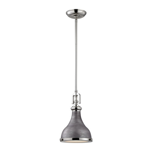 Rutherford One Light Mini Pendant in Weathered Zinc (45|57080/1)