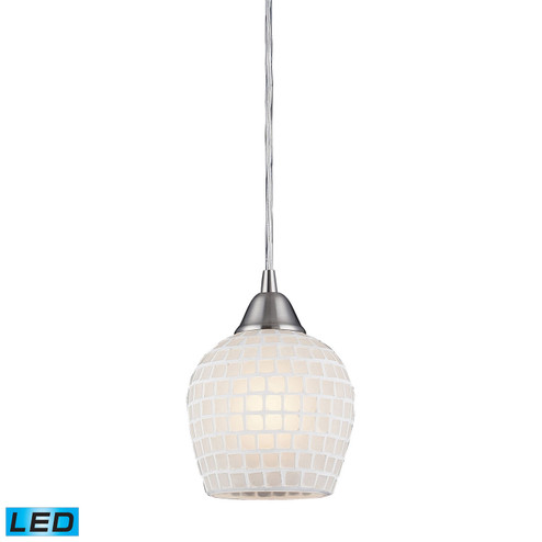 Fusion LED Mini Pendant in Satin Nickel (45|528-1WHT-LED)