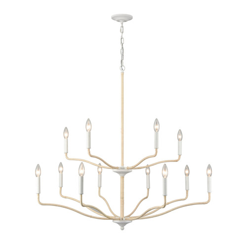 Breezeway 12 Light Chandelier in White Coral (45|52279/8+4)