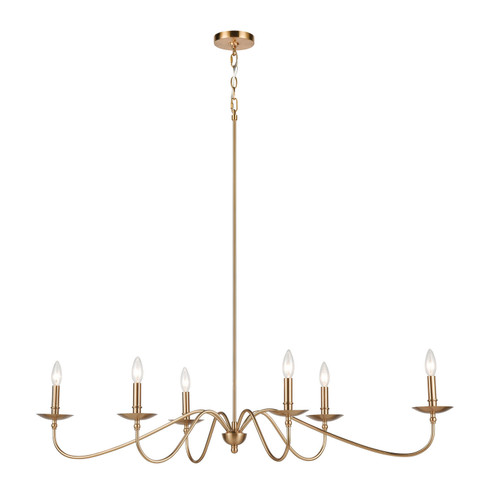 Wellsley Six Light Chandelier in Burnished Brass (45|46798/6)