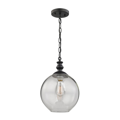 Bergen One Light Mini Pendant in Matte Black (45|46222/1)