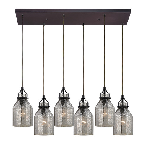 Danica Six Light Pendant in Oil Rubbed Bronze (45|46009/6RC)