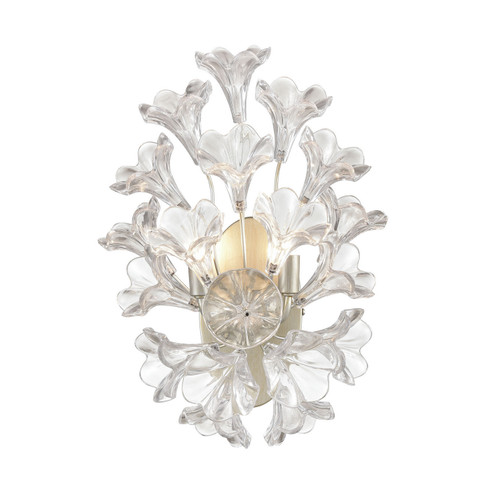 Celene Two Light Wall Sconce in Aged Silver (45|33480/2)