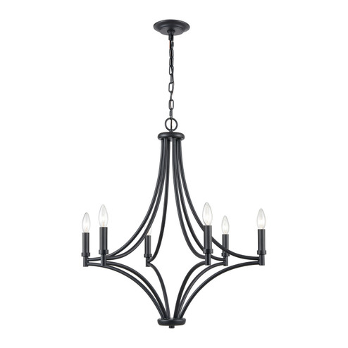 Spanish Villa Six Light Chandelier in Charcoal (45|33436/6)