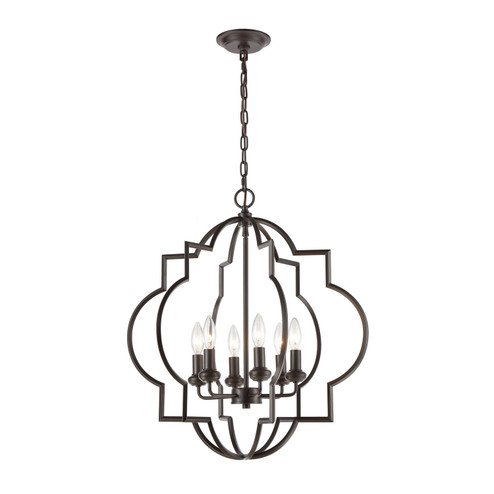 Chandette Six Light Chandelier in Oil Rubbed Bronze (45|31818/6)