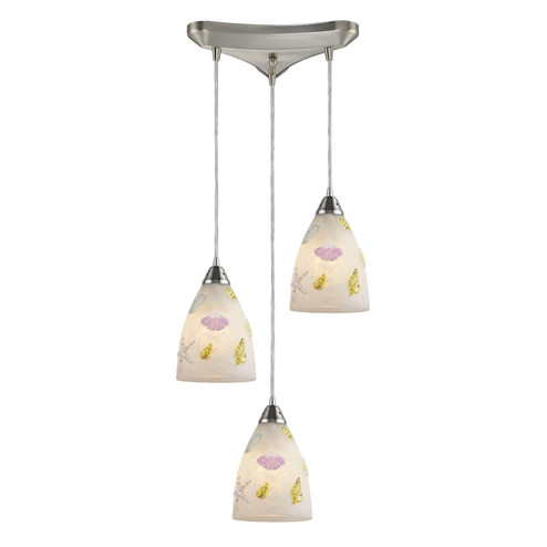 Seashore Three Light Pendant in Satin Nickel (45|20000/3)