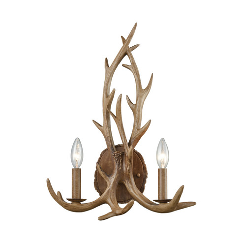 Elk Two Light Wall Sconce in Wood Tone (45|16313/2)