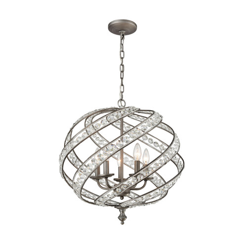 Renaissance Five Light Chandelier in Weathered Zinc (45|16253/5)