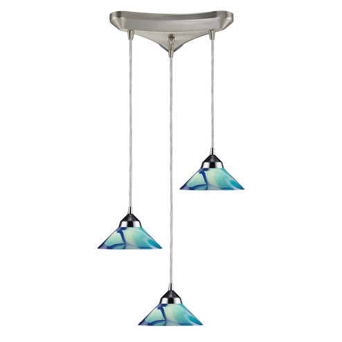 Refraction Three Light Pendant in Polished Chrome (45|1477/3CAR)