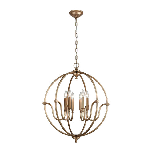 Stanton Six Light Chandelier in Matte Gold (45|12843/6)