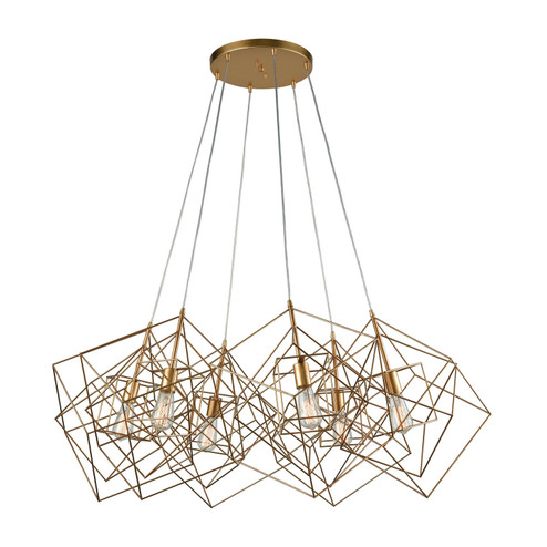 Connexions Six Light Chandelier in Gold Leaf (45|1141-032)