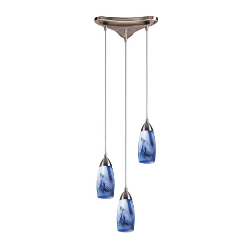 Milan Three Light Pendant in Satin Nickel (45|110-3MT)