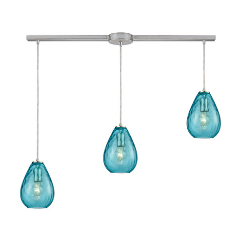 Lagoon Three Light Pendant in Satin Nickel (45|10770/3L)