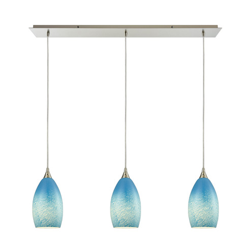 Earth Three Light Pendant in Satin Nickel (45|10510/3LP-SKY)