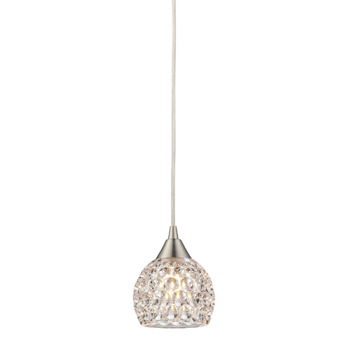 Kersey One Light Mini Pendant in Satin Nickel (45|10341/1)