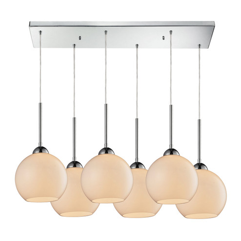 Cassandra Six Light Pendant in Polished Chrome (45|10240/6RC-WH)