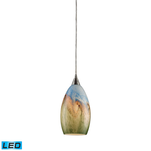 Geologic LED Mini Pendant in Satin Nickel (45|10077/1-LED)