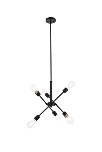 Axel Six Light Pendant in Black (173|LD8015D18BLA)