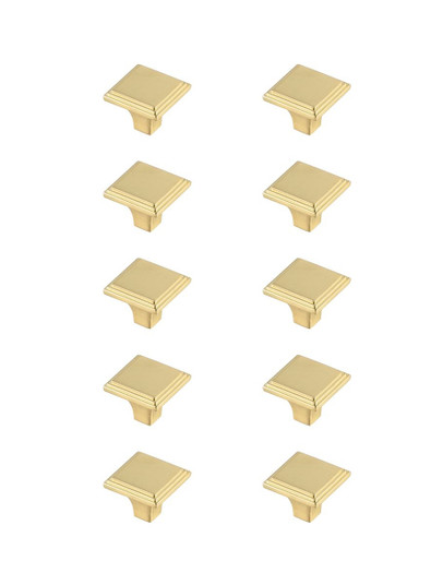 Wilow Knob Multipack (Set of 10) in Brushed Gold (173|KB2012-GD-10PK)