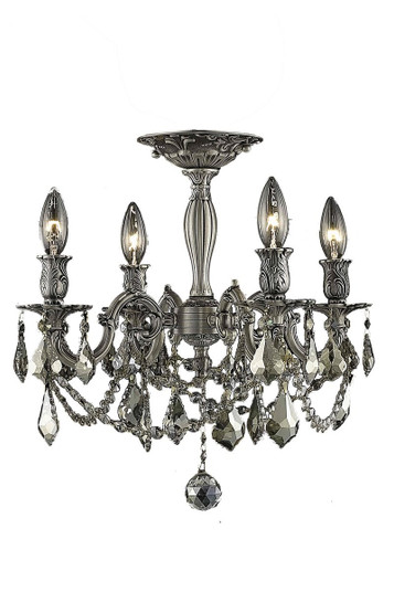 Rosalia Four Light Flush Mount in Pewter (173|9204F17PW-GT/RC)