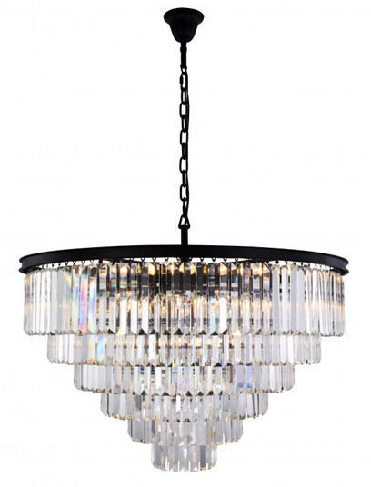 Sydney 33 Light Chandelier in Matte Black (173|1231D44MB/RC)