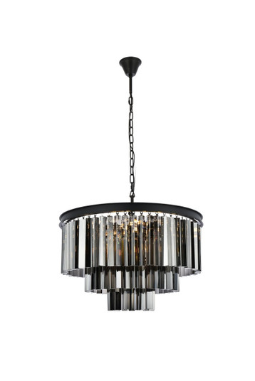 Sydney Nine Light Chandelier in Matte Black (173|1201D26MB-SS/RC)